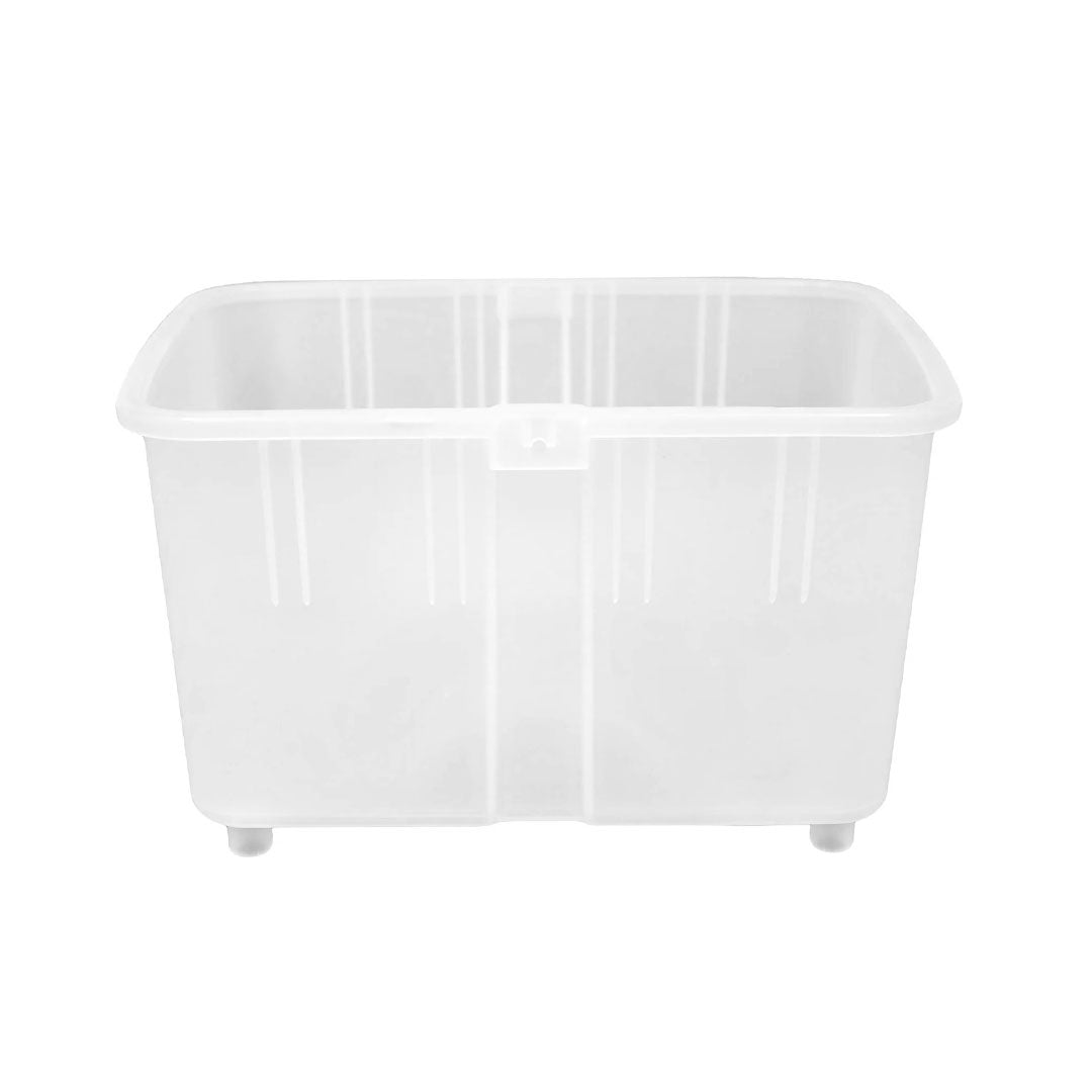 Front view of the Aqua Pro Vac clean water bucket, showcasing its rectangular design.