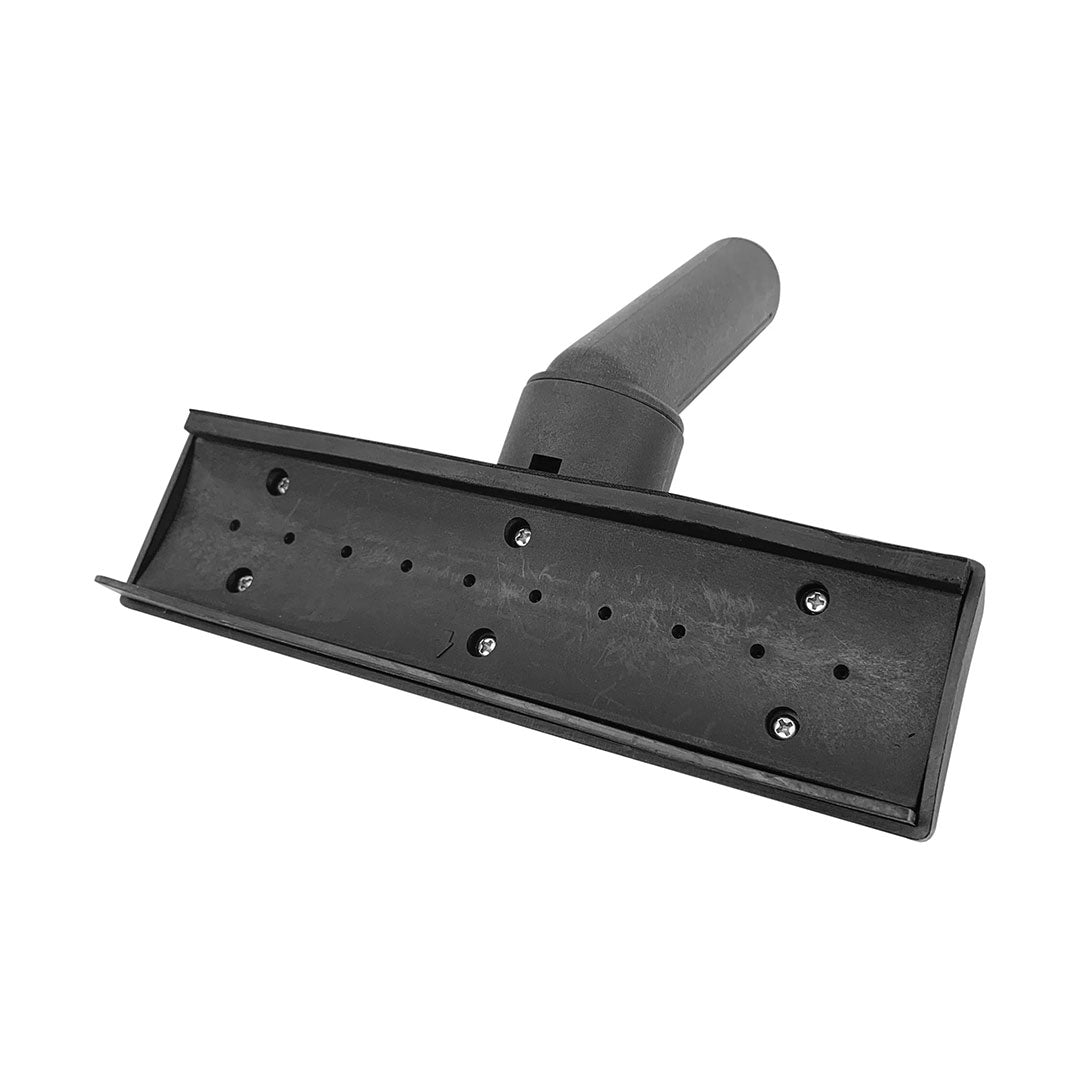 Black floor squeegee head with durable plastic frame designed for Aqua Pro Vac system.