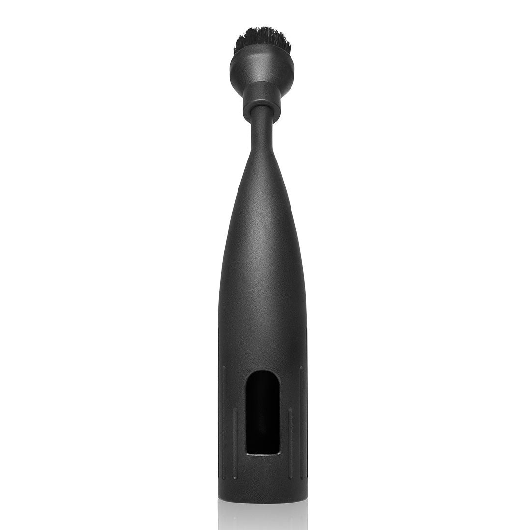 Front view of Aqua Pro Steamer jet nozzle with an attached round brush.